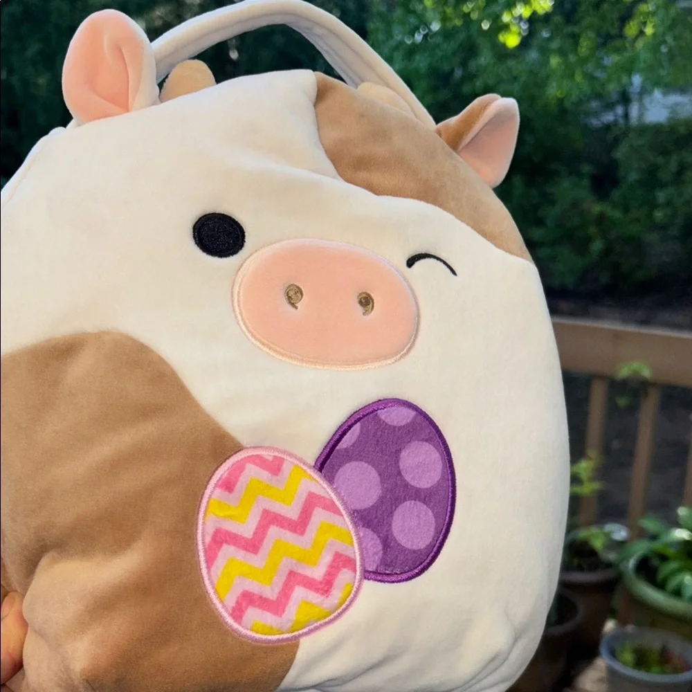 SquismallowCow Plush Basket , Torsten (nwt) Ronnie the cow